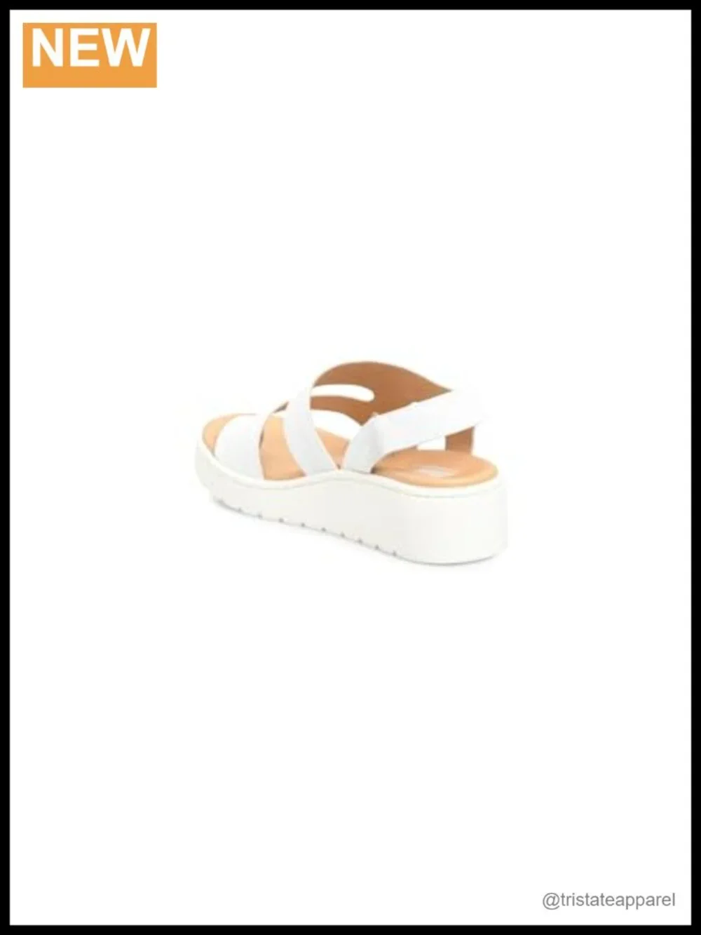 Platform Wedge Sandals Leather Slingback Hook & Loop Open Toe Casual